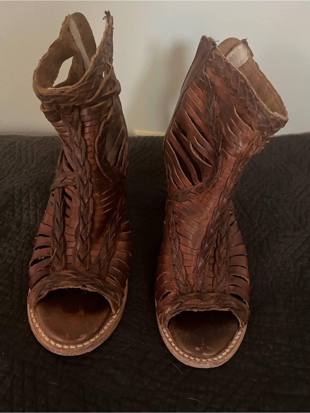 Freebird by Steven Brown Woven Leather Open-Toe Sandals